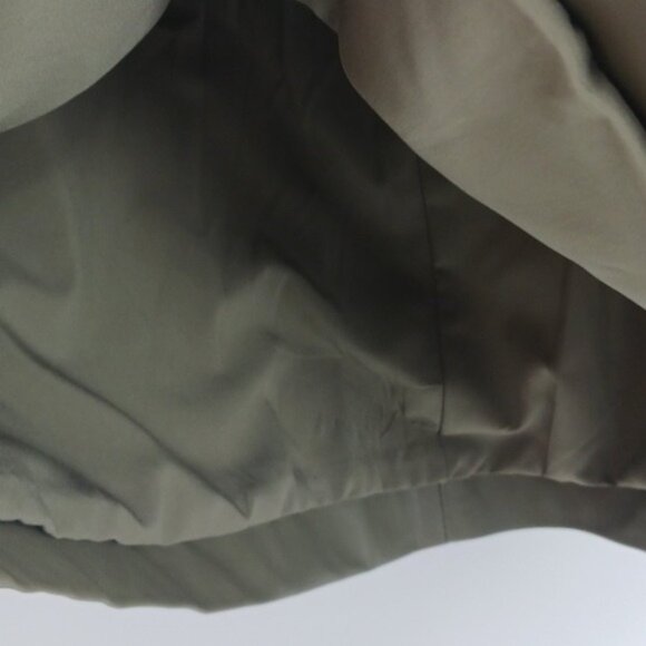 H&M Olive Green Skirt Womens Size 14 Knee Length Pencil Work Office Faux Leather - Picture 3 of 7